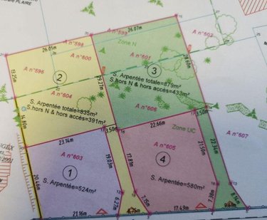 Terrain a batir a vendre Camarsac 33750 Gironde 835 m2  130000 euros