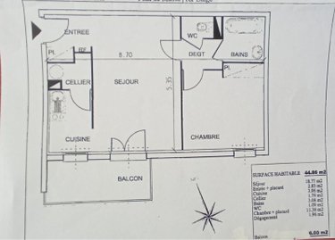 Appartement a vendre Langres 52200 Haute-Marne 44 m2 2 pièces 74520 euros