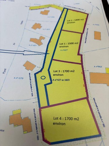 Terrain a batir a vendre Landudal 29510 Finistère  106000 euros