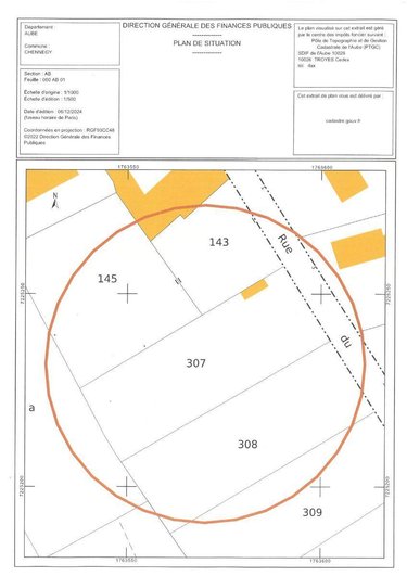 Terrain a batir a vendre Chennegy 10190 Aube 1398 m2  25500 euros