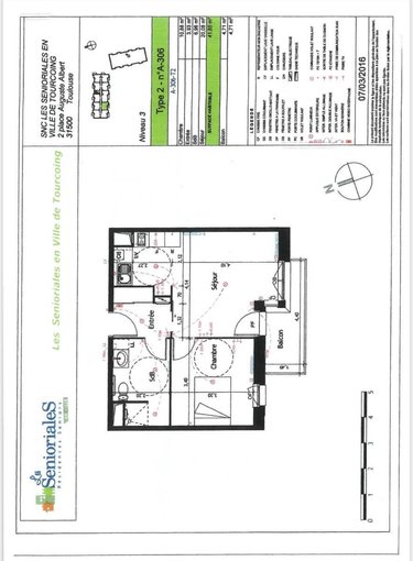 Appartement a vendre Tourcoing 59200 Nord 42 m2 2 pièces 86250 euros