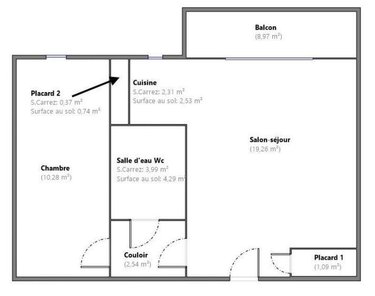 Appartement a vendre Le Mans 72000 Sarthe 40 m2  99750 euros