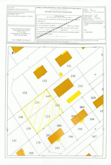 Terrain a batir a vendre Barberey-Saint-Sulpice 10600 Aube 824 m2  95000 euros