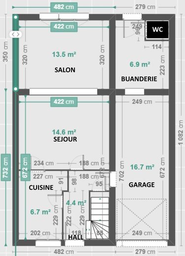 Maison a vendre Le Mans 72000 Sarthe 80 m2 4 pièces 146200 euros