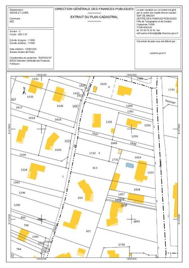 Terrain a batir a vendre Azé 71260 Saône-et-Loire 994 m2  74000 euros