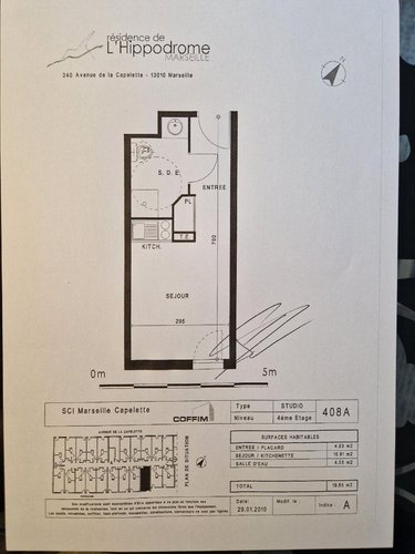 Appartement a vendre Marseille 10e Arrondissement 13010 Bouches-du-Rhône 19 m2 1 pièce 85500 euros