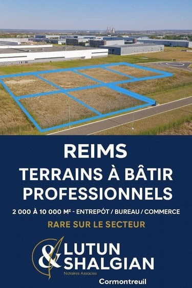 Terrain a batir a vendre Reims 51100 Marne 2300 m2  264500 euros