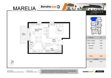 Appartement a vendre Crozon 29160 Finistère 39 m2 2 pièces 169830 euros