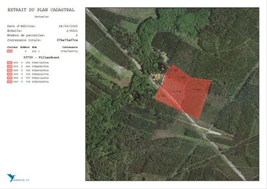Terrains de loisirs bois etangs a vendre Villandraut 33730 Gironde  31800 euros