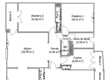 Appartement a vendre Melun 77000 Seine-et-Marne 65 m2 4 pièces 135000 euros