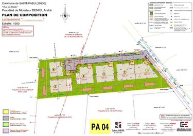 Terrain a batir a vendre Saint-Pabu 29830 Finistère 725 m2  112306 euros