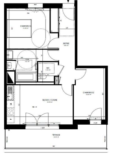 Appartement a vendre Acigné 35690 Ille-et-Vilaine 56 m2 3 pièces 251520 euros
