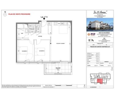 Appartement a vendre Bruz 35170 Ille-et-Vilaine 66 m2 3 pièces 299000 euros