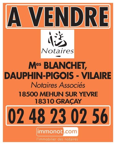 Maison a vendre Mehun-sur-Yèvre 18500 Cher 174 m2 7 pièces 124000 euros