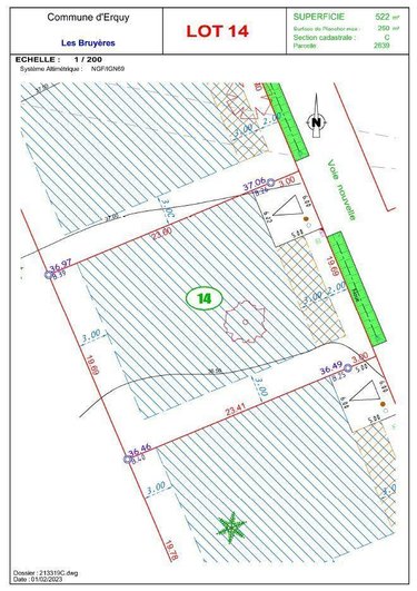 Terrain a batir a vendre Erquy 22430 Côtes-d'Armor 522 m2  145246 euros