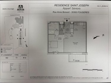 Appartement a vendre Fougères 35300 Ille-et-Vilaine 44 m2 2 pièces 116435 euros