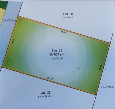 Terrain a batir a vendre Roaillan 33210 Gironde 702 m2  88000 euros