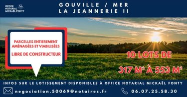 Terrain a batir a vendre Gouville-sur-Mer 50560 Manche 371 m2  70280 euros