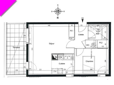 Appartement a vendre Noyal-sur-Vilaine 35530 Ille-et-Vilaine 48 m2 2 pièces 181900 euros