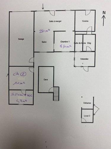 Maison a vendre Villedieu-sur-Indre 36320 Indre 50 m2 3 pièces 70100 euros