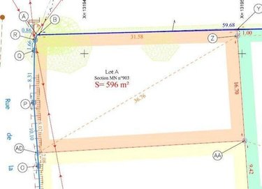 Terrain a batir a vendre Bains-sur-Oust 35600 Ille-et-Vilaine 596 m2  51804 euros