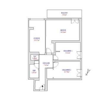 Appartement a vendre Marseille 8e Arrondissement 13008 Bouches-du-Rhône 58 m2 3 pièces 178000 euros