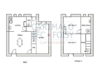 Maison a vendre Cloyes-les-Trois-Rivières 28220 Eure-et-Loir 50 m2 3 pièces 61000 euros