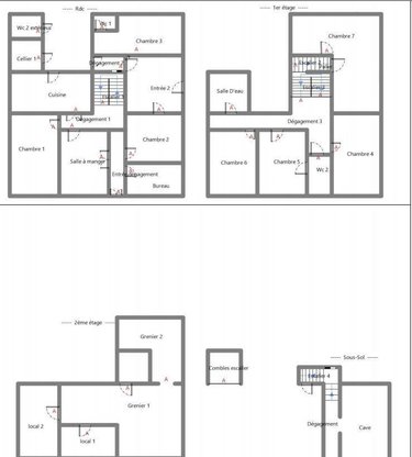 Maison a vendre Écueillé 36240 Indre 210 m2 10 pièces 49500 euros
