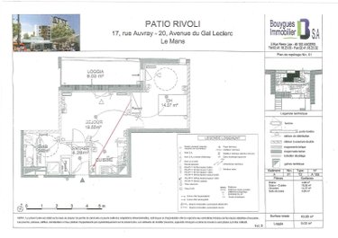 Appartement a vendre Le Mans 72000 Sarthe 44 m2 3 pièces 136500 euros