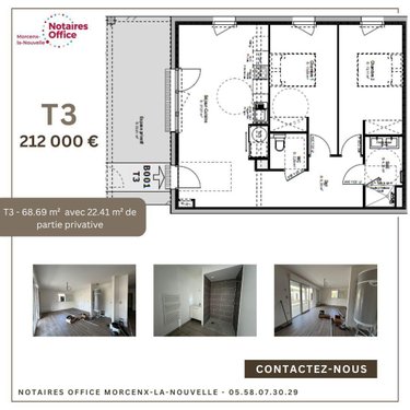 Appartement a vendre Mont-de-Marsan 40000 Landes 43 m2 2 pièces 155820 euros