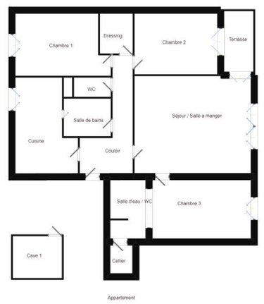 Appartement a vendre Le Mans 72000 Sarthe 83 m2 4 pièces 125000 euros