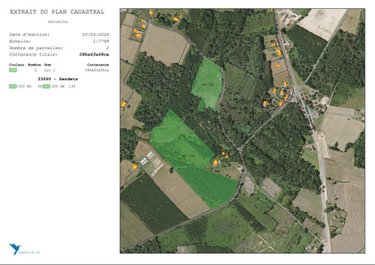Terrains de loisirs bois etangs a vendre Sendets 33690 Gironde 86300 m2  31800 euros
