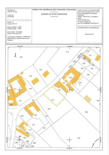 Terrain a batir a vendre Écoivres 62270 Pas-de-Calais 838 m2  26800 euros