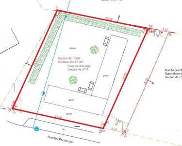Terrain a batir a vendre Arnage 72230 Sarthe 571 m2  66150 euros