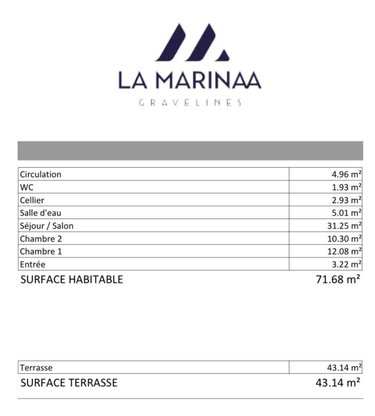 Appartement a vendre Gravelines 59820 Nord 71 m2 3 pièces