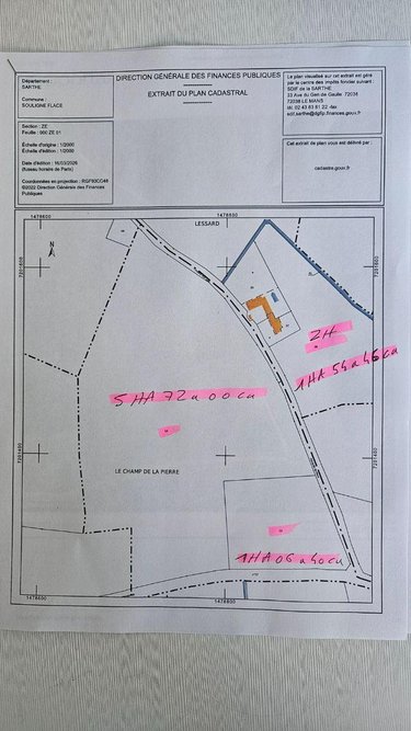 Bien agricole a vendre Souligné-Flacé 72210 Sarthe  43000 euros