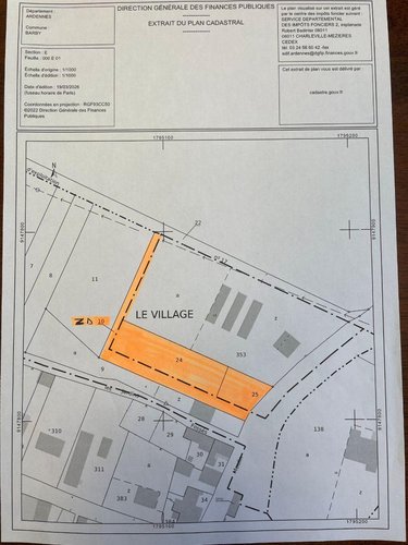 Terrain a batir a vendre Barby 08300 Ardennes 2209 m2  54500 euros