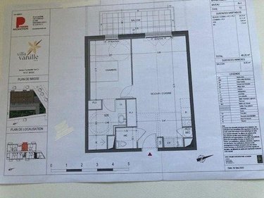 Location appartement Bédée 35137 Ille-et-Vilaine 46 m2 2 pièces 670 euros