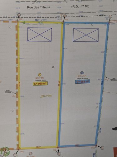Terrain a batir a vendre Boffles 62390 Pas-de-Calais 969 m2  15440 euros