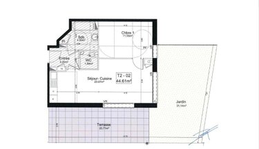 Appartement a vendre Rennes 35000 Ille-et-Vilaine 44 m2 2 pièces 262000 euros