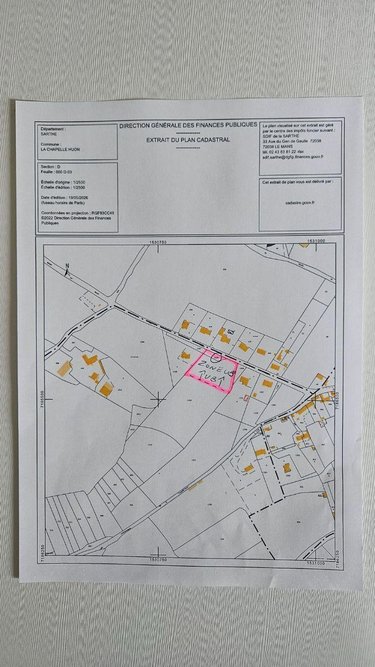 Terrain a batir a vendre La Chapelle-Huon 72310 Sarthe 3000 m2  22000 euros