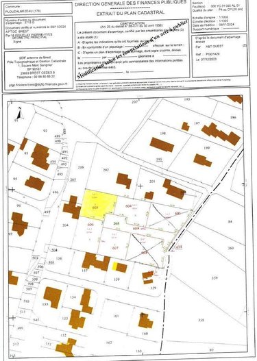 Terrain a batir a vendre Ploudalmézeau 29830 Finistère 524 m2  106534 euros