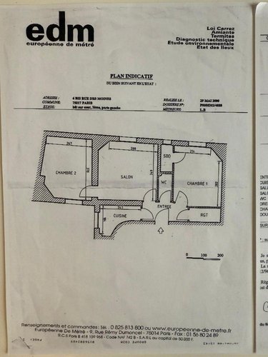 Appartement a vendre Paris 17e arrondissement 75017 Paris 42 m2 3 pièces 449000 euros