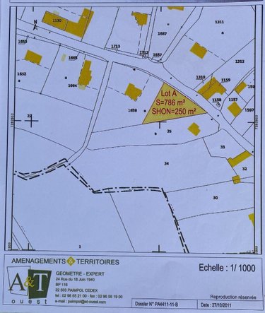 Terrain a batir a vendre Plouha 22580 Côtes-d'Armor  91518 euros