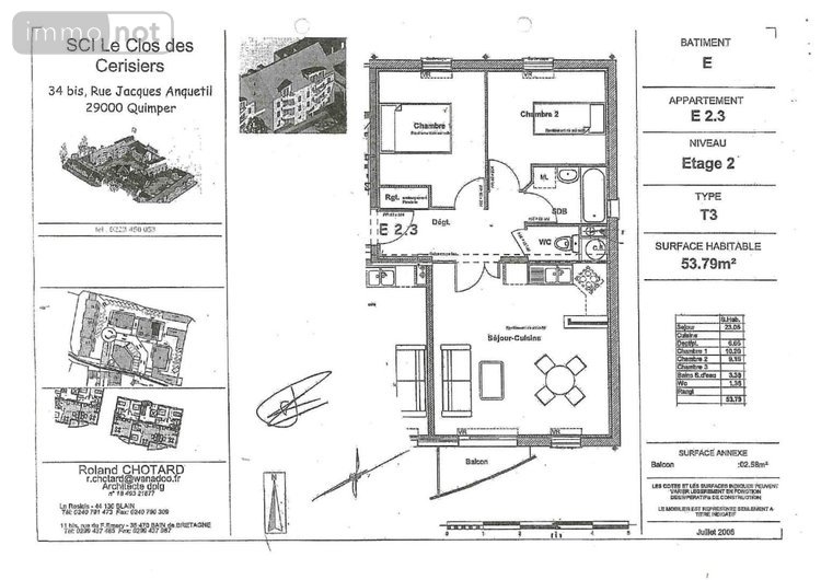 Appartement a vendre Bain-de-Bretagne 35470 Ille-et-Vilaine 54 m2 3 pièces 146000 euros