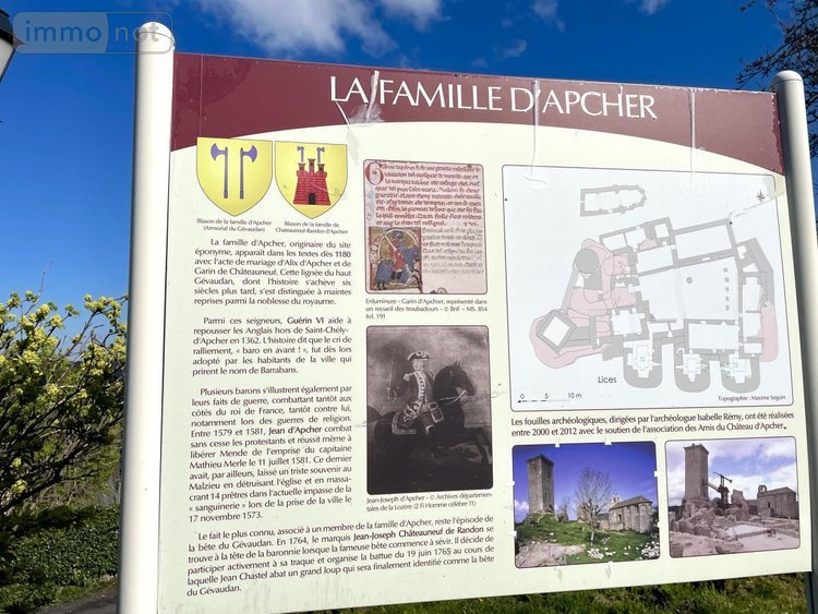 Maison a vendre Prunières 48200 Lozère 120 m2 9 pièces 245000 euros