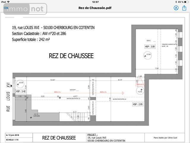 Location fonds et murs commerciaux Cherbourg-en-Cotentin 50100 Manche 460 m2  2513 euros