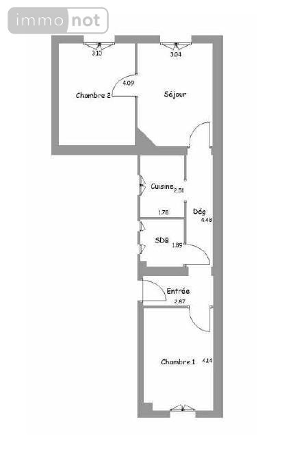 Appartement a vendre La Garenne-Colombes 92250 Hauts-de-Seine 53 m2 3 pièces 315000 euros