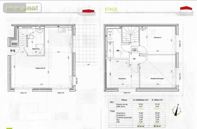 Maison a vendre Les Auxons 25870 Doubs 83 m2 5 pièces 252100 euros