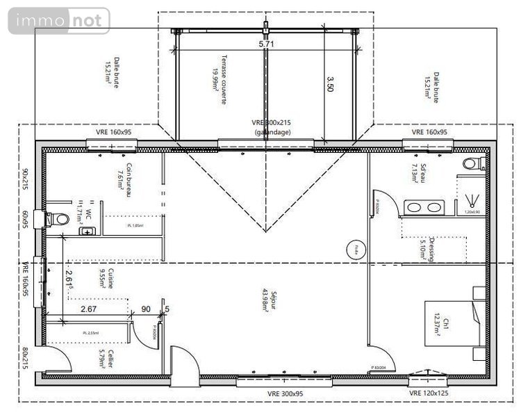 Maison a vendre Pissos 40410 Landes 93 m2 4 pièces 285000 euros